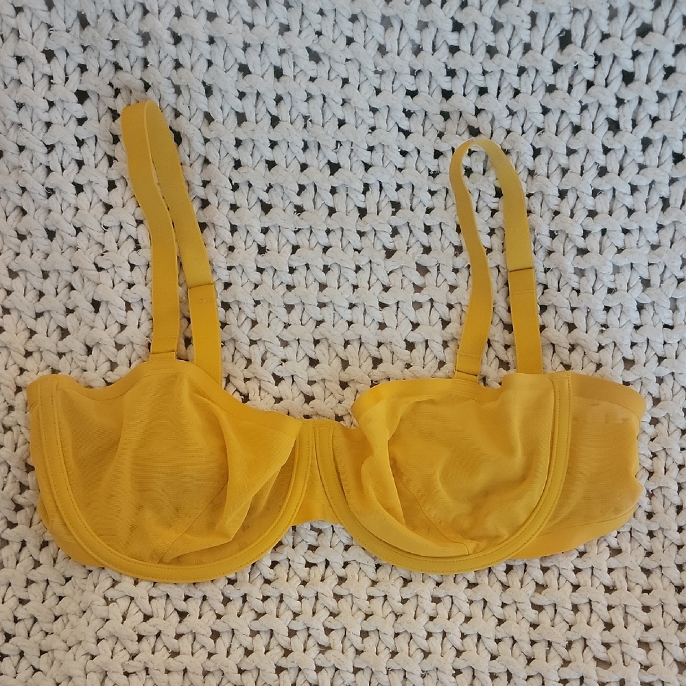 CUUP Vibrant Yellow Underwire Balconette Bra, 36D